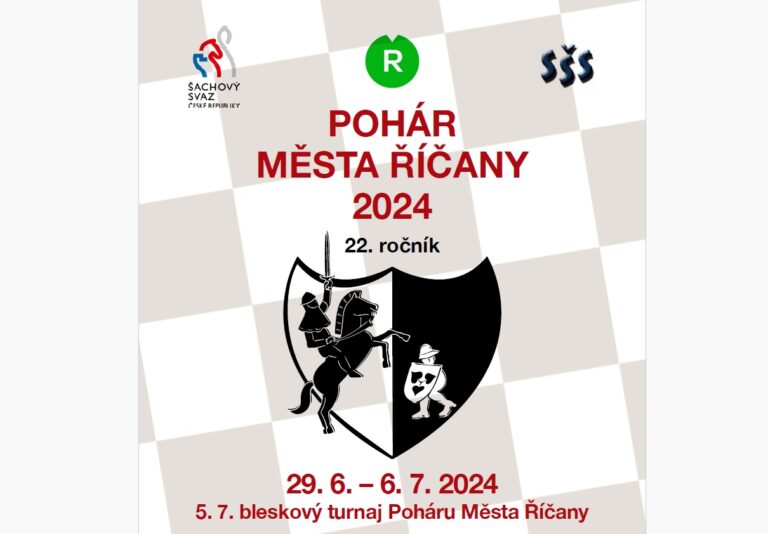 Pohár města Říčany 2024 – praktický šach (KP SŠS) a bleskový turnaj