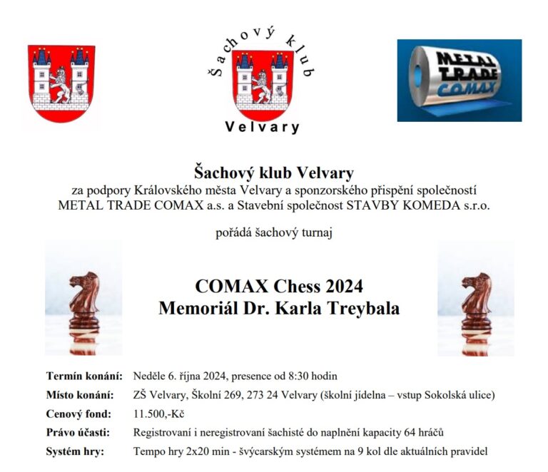COMAX Chess 2024 – Memoriál Dr. Karla Treybala