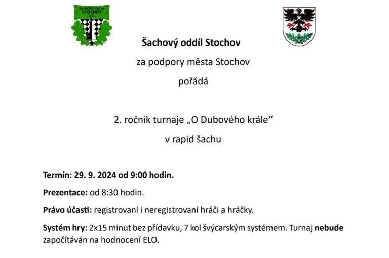O Dubového krále 2. ročník – Stochov