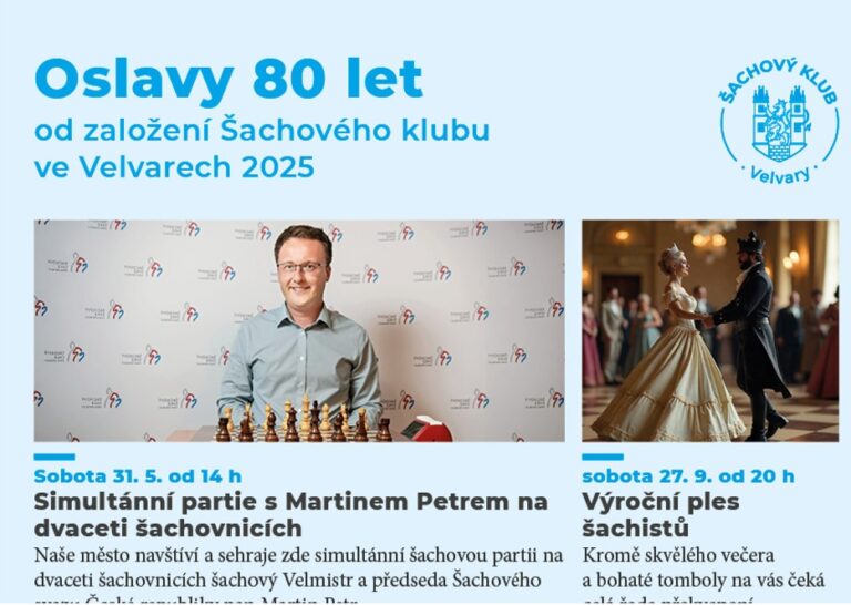 Oslavy 80ti let od založení šachového klubu ve Velvarech (1945 – 2025)