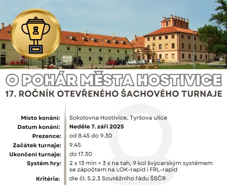 O pohár města Hostivice 2025