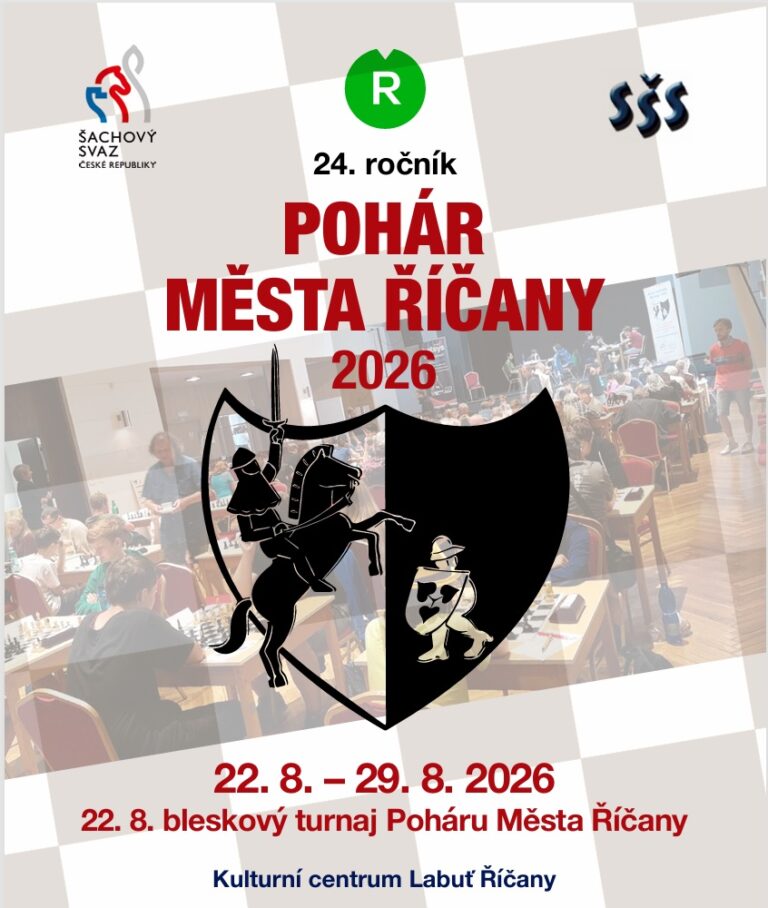 Pohár města Říčany 2026 hraný coby krajský přebor SŠS v praktickém šachu